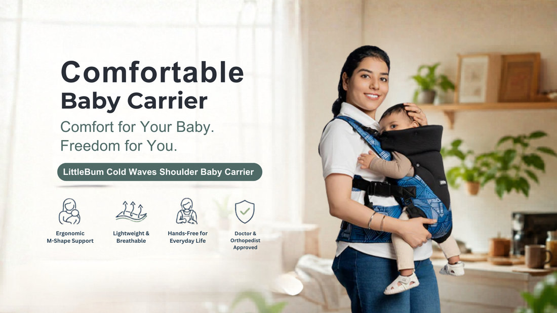 Comfortable baby carrier for busy Indian mom at home