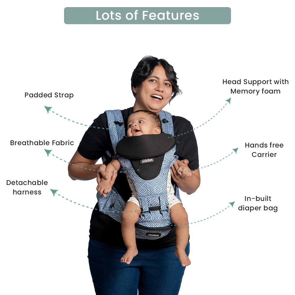 LittleBum Blue Ocean Detachable Hip Seat Baby Carrier