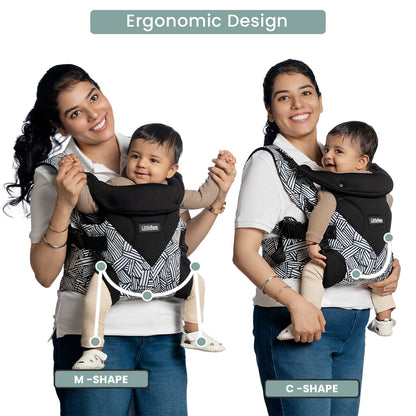 LittleBum Handsfree Monochrome Shoulder Baby Carrier