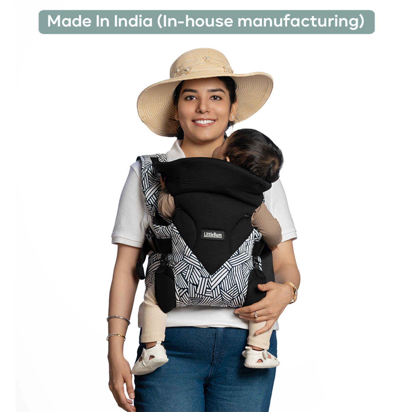 LittleBum Handsfree Monochrome Shoulder Baby Carrier