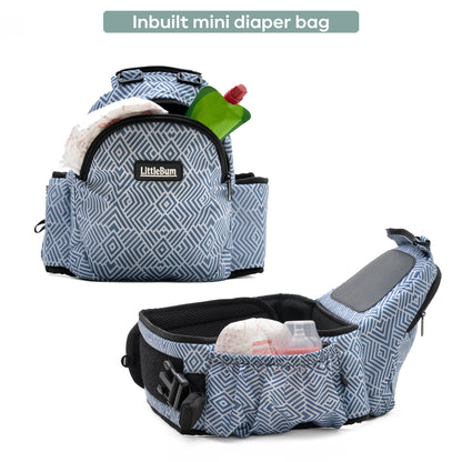 LittleBum Blue Ocean Detachable Hip Seat Baby Carrier