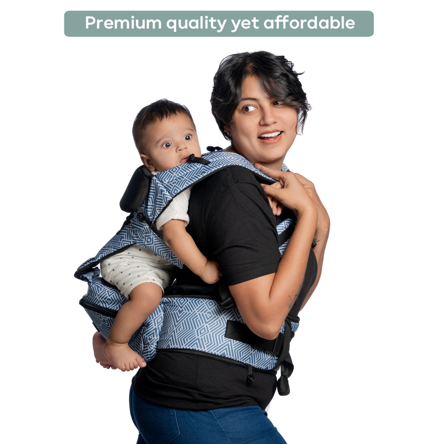 LittleBum Blue Ocean Detachable Hip Seat Baby Carrier